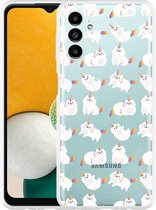Hoesje Geschikt voor Samsung Galaxy A13 Unicorn Cat