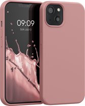 kwmobile telefoonhoesje voor Apple iPhone 13 - Hoesje met siliconen coating - Smartphone case in winter roze