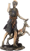 Veronese Design - Gebronsd Beeld - Godin Diana - Artemis- met Hert - 28,9cm