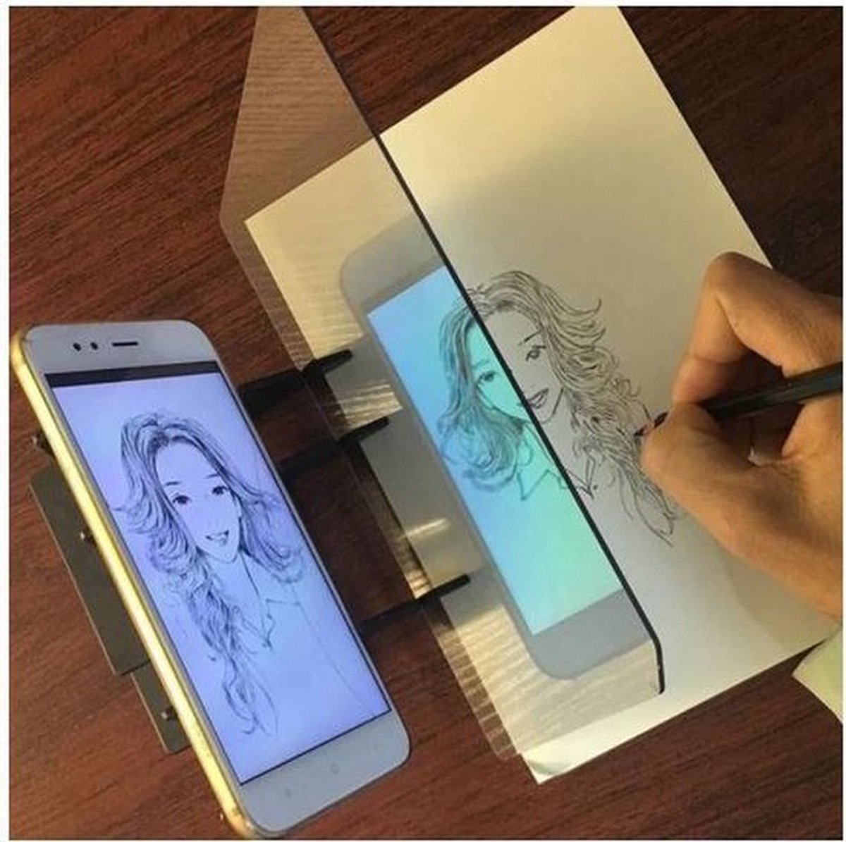 Optische Tekentafel Tekentafel Schetsen Lens Sketch Assistant Afbeelding Reflectie Projector Schildertafel Kopieertafel Projectie Linyi Board Plotter Tekening Hulp voor Kinderen Beginners