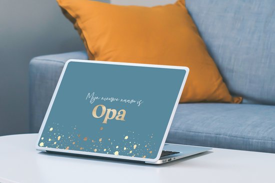 Sticker pour ordinateur portable - 14 pouces - Citations - 'My new naam is Grandpa' - Proverbes