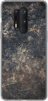 OnePlus 8 Pro - Zwart - Rouille - Plaque en acier - Coque en Siliconen pour téléphone