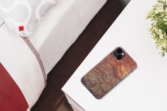 Coque iPhone 13 mini - Vintage - Rouille - Fer - Coque de téléphone en Siliconen