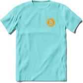 Bit-Coin - Crypto T-Shirt Kleding Cadeau | Dames / Heren / Unisex | Bitcoin / Ethereum shirt | Grappig Beleggen Verjaardag kado | Tshirt Met Print | - Licht Blauw - XL