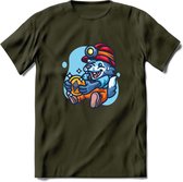 Mining Wolf - Crypto T-Shirt Kleding Cadeau | Dames / Heren / Unisex | Bitcoin / Ethereum shirt | Grappig Verjaardag kado | Tshirt Met Print  Prijs - Leger Groen - XXL