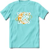 Crypto Moon - T-Shirt Kleding Cadeau | Dames / Heren / Unisex | Bitcoin / Ethereum shirt | Grappig Verjaardag kado | Tshirt Met Print  Prijs - Licht Blauw - XL