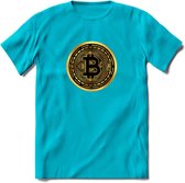 Bit-Coin - Crypto T-Shirt Kleding Cadeau | Dames / Heren / Unisex | Bitcoin / Ethereum shirt | Grappig Verjaardag kado | Tshirt Met Print  Prijs - Blauw - 3XL