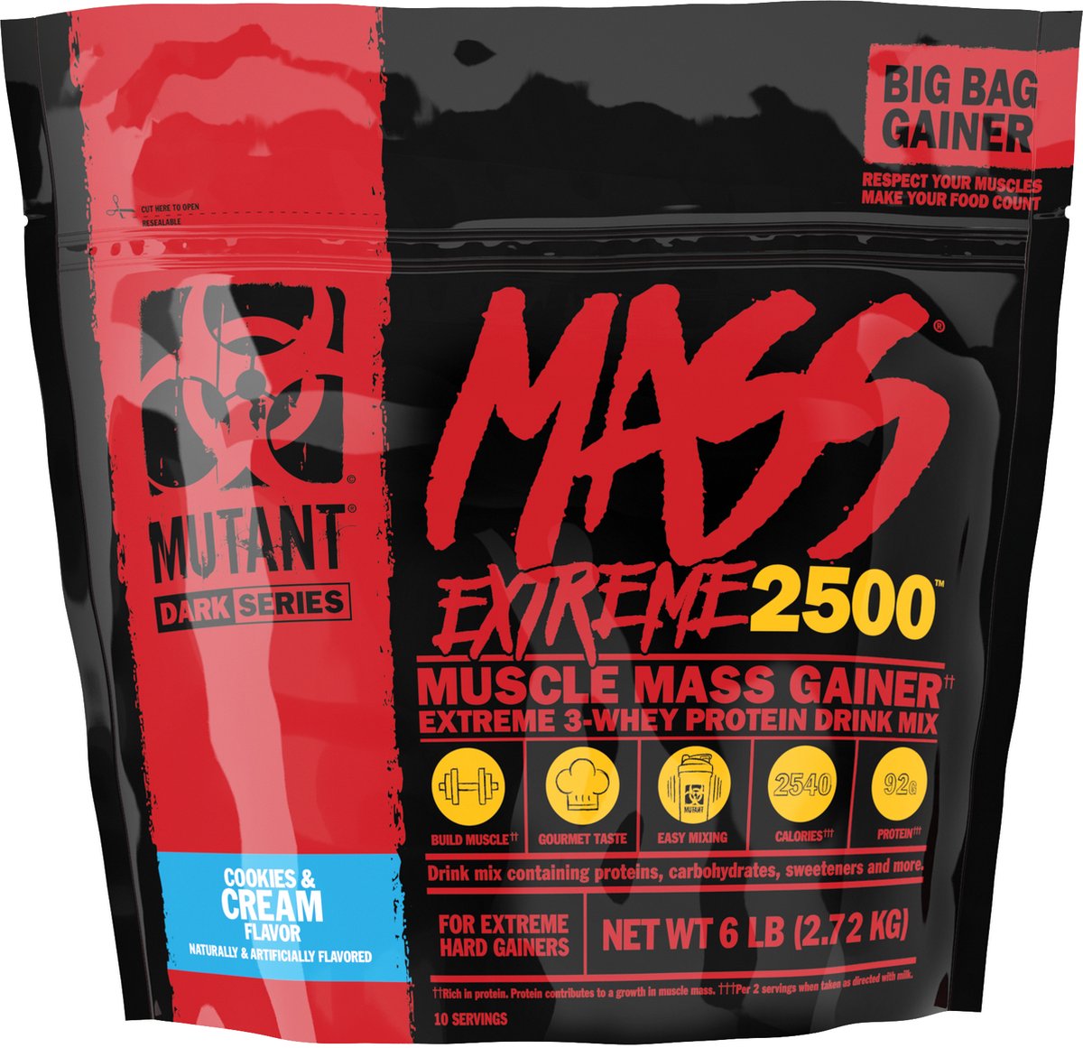 Goedkoopste Mutant Mass XXXTREME 2500 (6lbs) Cookies & Cream