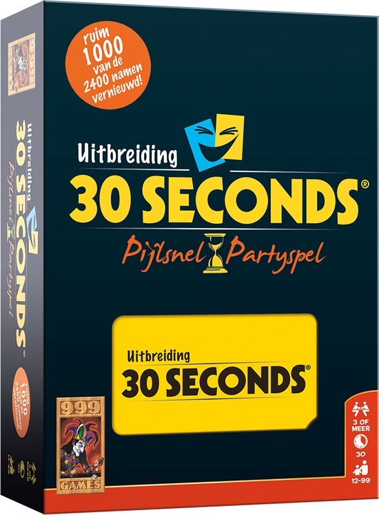 Gezelschapsspel: 30 Seconds ® Uitbreiding Bordspel, uitgegeven door 999 Games