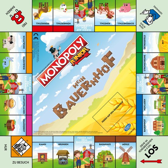 Thumbnail van een extra afbeelding van het spel Winning Moves Monopoly Junior Mein Bauernhof Bordspel Economic simulation