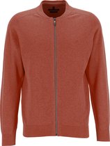 CASA MODA heren vest katoen - met rits - roest oranje -  Maat: 5XL