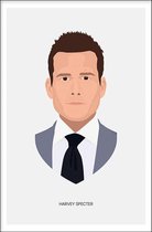 Walljar - Harvey Specter - Muurdecoratie - Poster met lijst