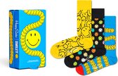 Happy Socks Smiley Gift Set (3-pack) - blije voeten - Unisex - Maat: 41-46