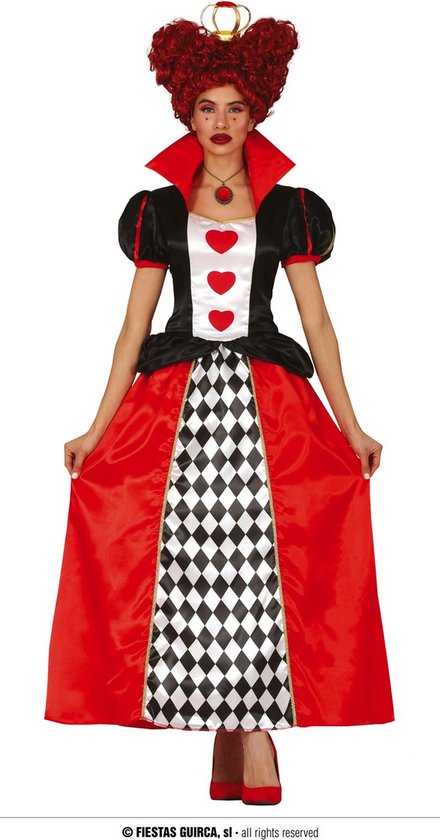 Guirca - Casino Kostuum - Hartendame In Wonderland - Vrouw - rood,zwart -  Maat 36-38 -... | bol.com