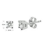 TFT Oorknoppen Diamant 0.50ct (2x0.25ct) H SI Witgoud Glanzend 4.5 mm x 4.5 mm