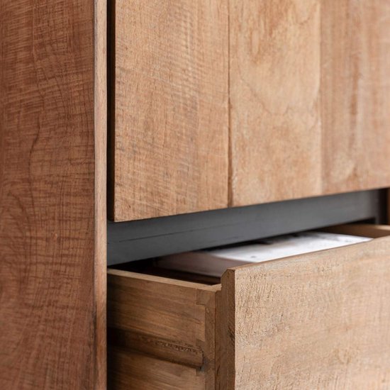 24Designs Meuble Metropole Haut - L100 X P40 X H210 Cm - Teck