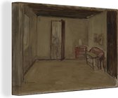 Canvas Schilderij Interieur - schilderij van Max Liebermann - 120x80 cm - Wanddecoratie