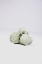 pompoenen 6 stuks - Pumpkin - topkwaliteit decoratie -kunststof groente - Groen - 6 cm hoog