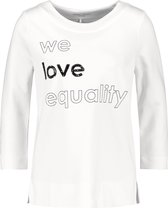 GERRY WEBER Dames Shirt met 3/4-mouwen en tekst, EcoVero