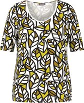 SAMOON Dames Shirt met korte mouwen en print all-over EcoVero