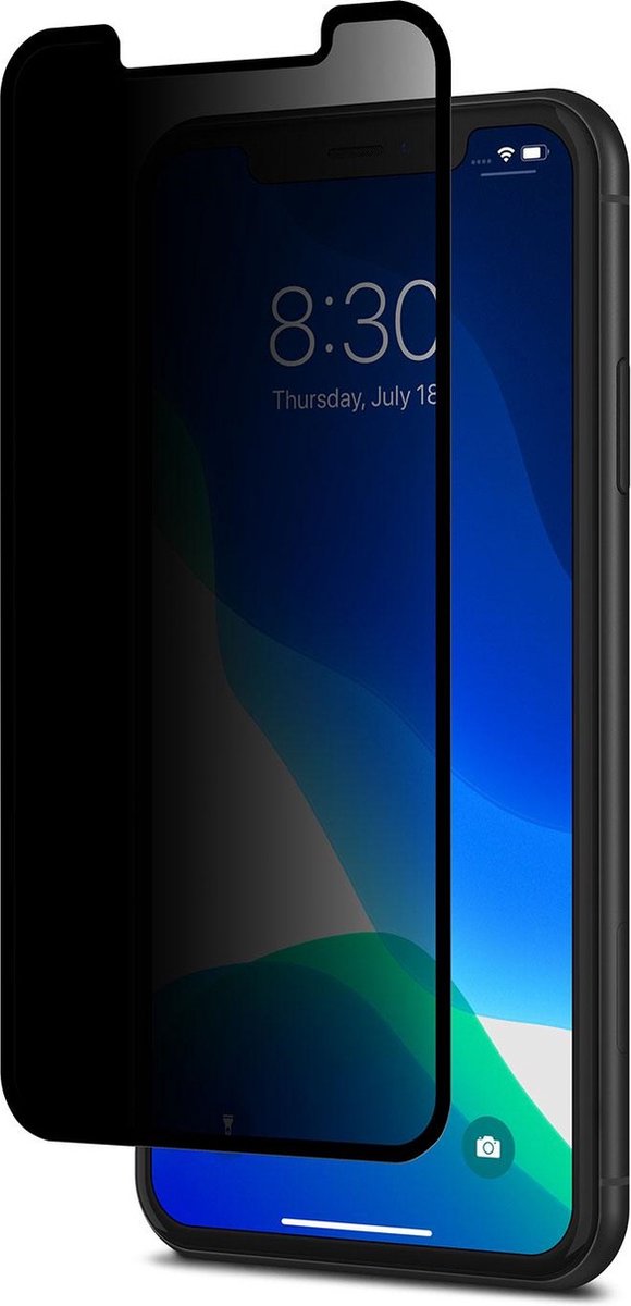 LuxeBass Privacy screenprotector geschikt voor iPhone 12 - glas scherm - bescherming