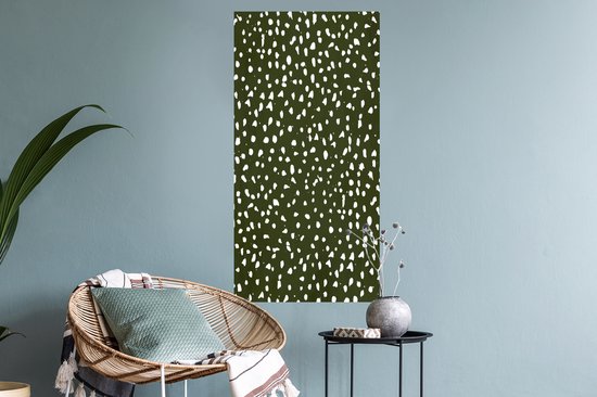 Stickers Stickers muraux - Pois - Wit - Zwart - 40x80 cm - Feuille adhésive
