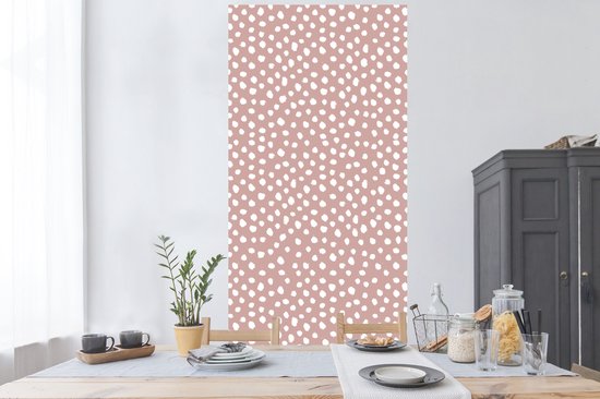Stickers muraux - Film autocollant - Points - Wit - Rose - 80x160 cm - Film adhésif - Stickers muraux Chambre d'enfant - Papier peint autocollant