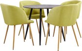 Decoways - 5-delige Eethoek stof groen