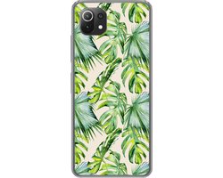 Telefoonhoesje Geschikt voor Xiaomi 11T hoesje - Bladeren - Patronen - Monstera - Siliconen Telefoonhoesje