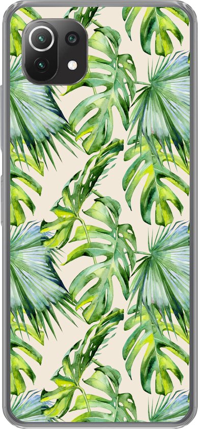 Telefoonhoesje Geschikt voor Xiaomi 11T hoesje - Bladeren - Patronen - Monstera - Siliconen Telefoonhoesje