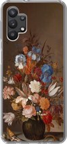 Geschikt voor Samsung Galaxy A32 5G hoesje - Stilleven met bloemen - Kunst - Oude meesters - Siliconen Telefoonhoesje