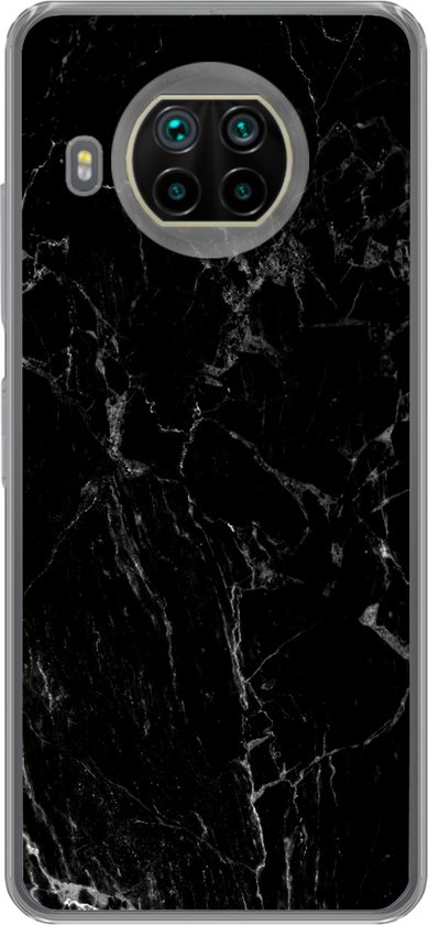 Coque Xiaomi Mi 10T Lite 5G - Imprimé Marbre - Zwart - Natuursteen - Coque en Siliconen -