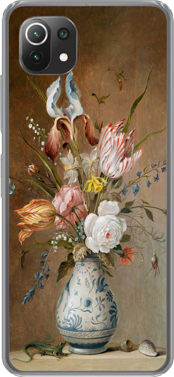 Telefoonhoesje Geschikt voor Xiaomi Mi 11 Lite hoesje - Bloemstilleven - Balthasar van der Ast - Oude meesters - Siliconen Telefoonhoesje Telefoonhoesje