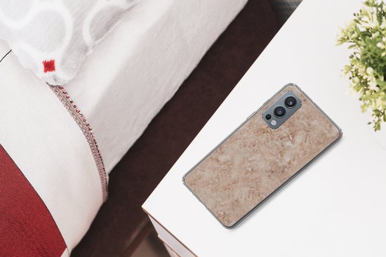 Coque OnePlus Nord 2 5G - Imprimé Marbre - Marron - Motifs - Coque en Siliconen -