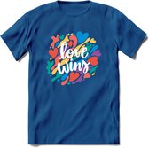 Love Wins | Pride T-Shirt | Grappig LHBTIQ+ / LGBTQ / Gay / Homo / Lesbi Cadeau Shirt | Dames - Heren - Unisex | Tshirt Kleding Kado | - Donker Blauw - 3XL