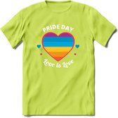 Love Is Love | Pride T-Shirt | Grappig LHBTIQ+ / LGBTQ / Gay / Homo / Lesbi Cadeau Shirt | Dames - Heren - Unisex | Tshirt Kleding Kado | - Groen - XL