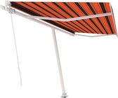 Decoways - Luifel vrijstaand handmatig uittrekbaar 400x300 cm oranje bruin