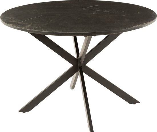 Eettafel | steen | zwart | 120x120x (h)78 cm