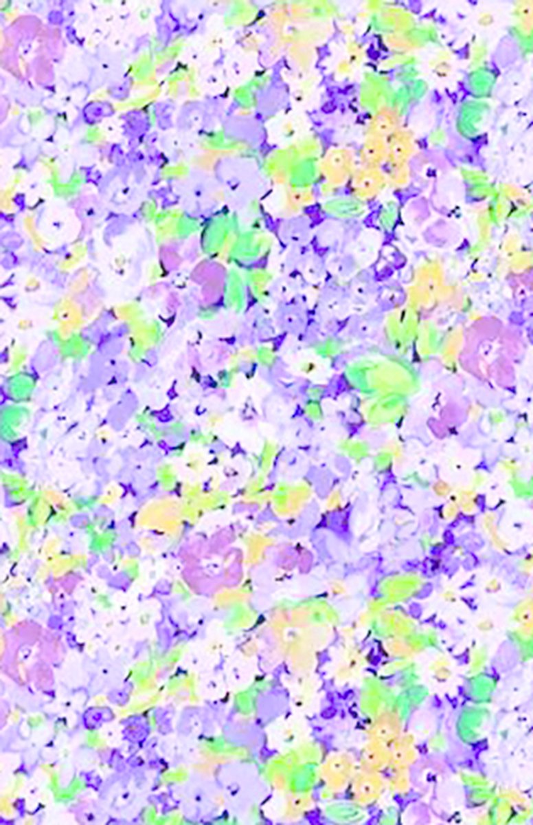 Decopatch papier Vrolijke Bloemenprint paars