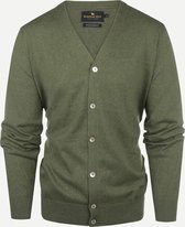 Steppin' Out Herfst/Winter 2021  Cotton Cashmere Vest Mannen - Regular Fit - Katoen - Groen (M)