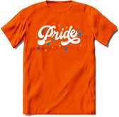 Pride T-Shirt | Grappig LHBTIQ+ / LGBTQ / Gay / Homo / Lesbi Cadeau Shirt | Dames - Heren - Unisex | Tshirt Kleding Kado | - Oranje - L