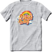 Born This Way | Pride T-Shirt | Grappig LHBTIQ+ / LGBTQ / Gay / Homo / Lesbi Cadeau Shirt | Dames - Heren - Unisex | Tshirt Kleding Kado | - Licht Grijs - Gemaleerd - XL