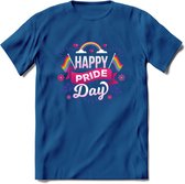 Pride Day | Pride T-Shirt | Grappig LHBTIQ+ / LGBTQ / Gay / Homo / Lesbi Cadeau Shirt | Dames - Heren - Unisex | Tshirt Kleding Kado | - Donker Blauw - 3XL