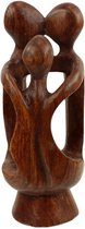 Beeld - Familie - 3 personen - Hout - 20x8x8 cm - Sarana - Indonesie - Fairtrade