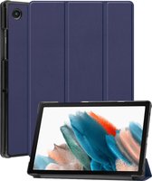 Hoesje Geschikt voor Samsung Galaxy Tab A8 Hoes Case Tablet Hoesje Tri-fold - Hoes Geschikt voor Samsung Tab A8 Hoesje Hard Cover Bookcase Hoes - Donkerblauw