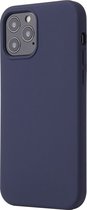 Mobigear Hoesje geschikt voor Apple iPhone 12 Mini Siliconen Telefoonhoesje | Mobigear Rubber Touch Backcover | iPhone 12 Mini Case | Back Cover - Donkerblauw
