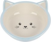 Happy pet voerbak kitten lichtblauw / creme