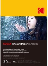 KODAK - 20 vellen van 230g/m² fotopapier, mat, A4 formaat (21x29,7cm), Smooth effect inkjet printen - 9891092