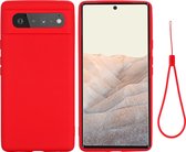 Google Pixel 6 Hoesje - Mobigear - Rubber Touch Serie - Hard Kunststof Backcover - Rood - Hoesje Geschikt Voor Google Pixel 6