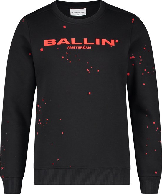 Ballin Amsterdam - Jongens Slim Fit Sweater - Zwart - Maat 164 | bol.com
